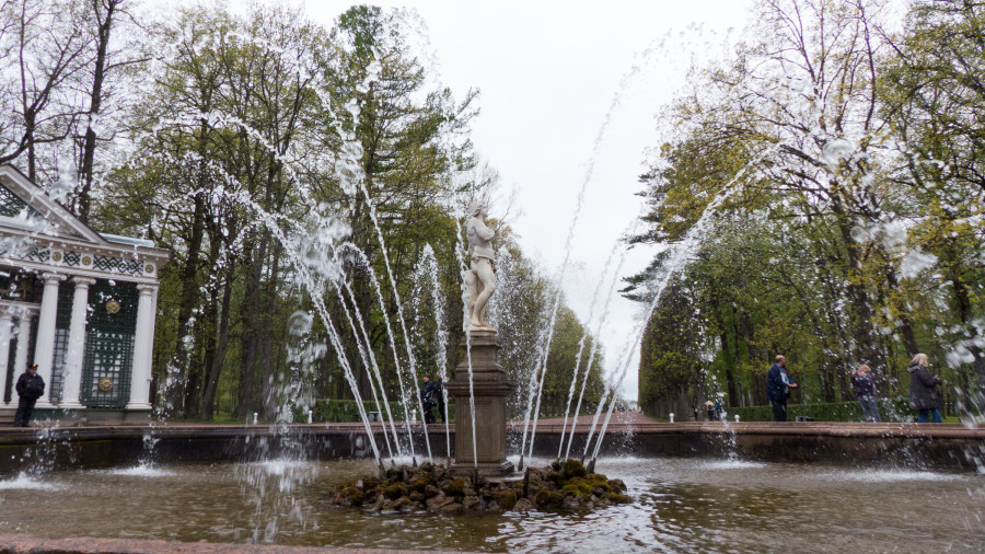San Petersburgo en dos días: Una de las múltiples fuentes de Peterhof