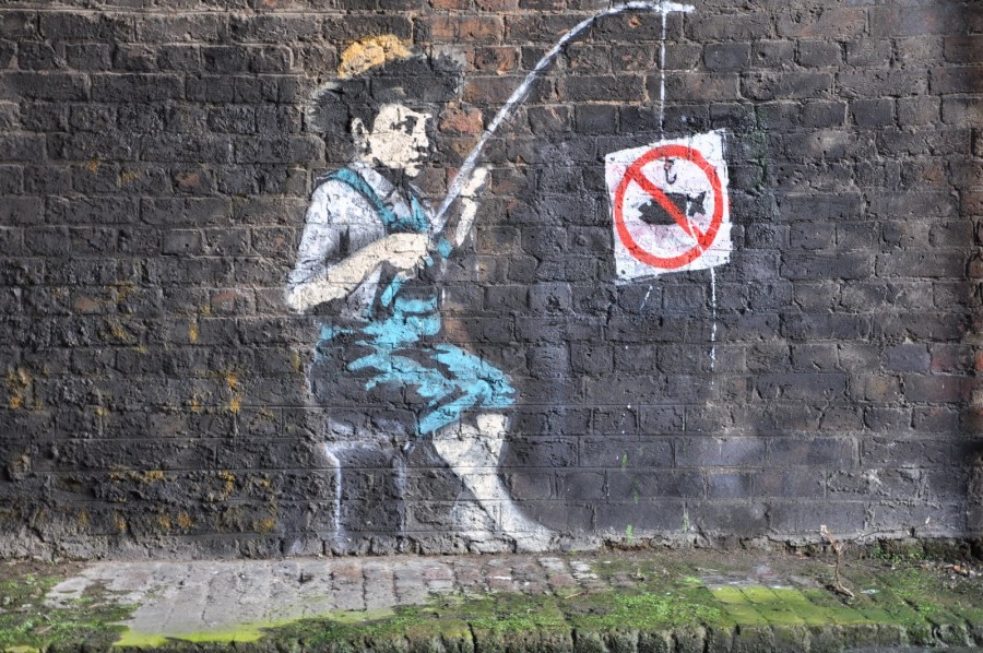 Arte urbano de Londres: FISHER BOY BANKSY