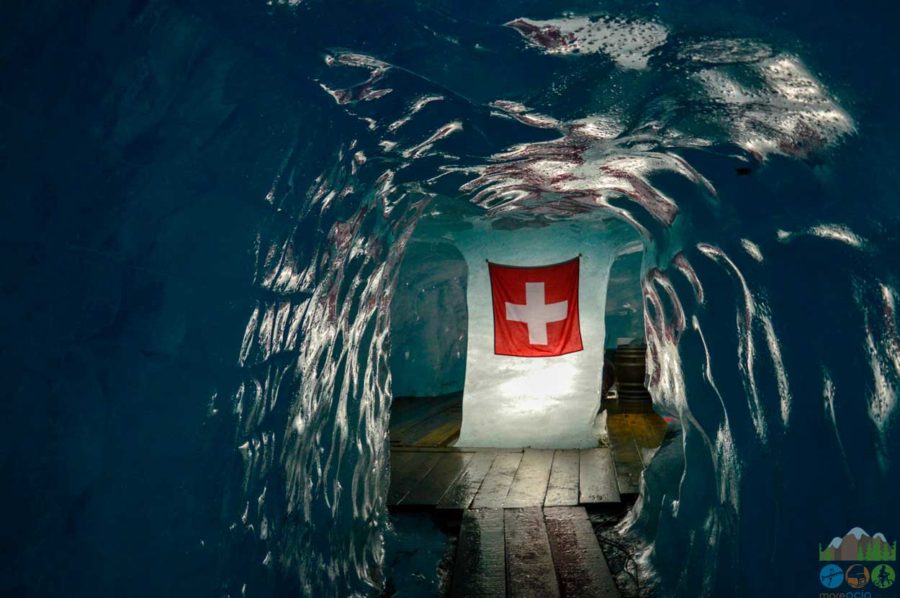 Qué ver en Suiza Interior del glaciar del Ródano