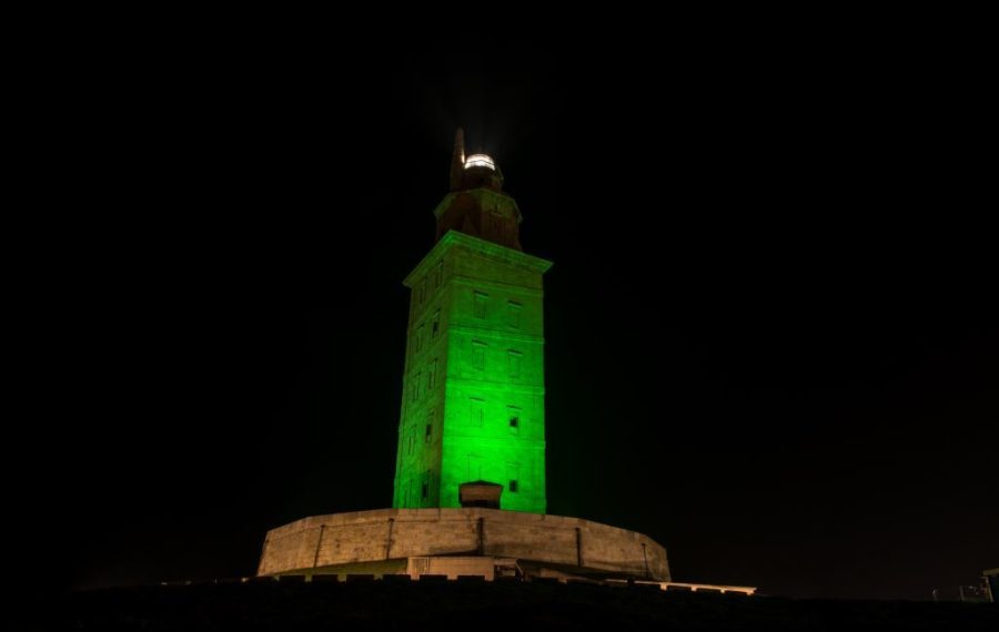 Torre de Hercules La Coruña san patricio verde