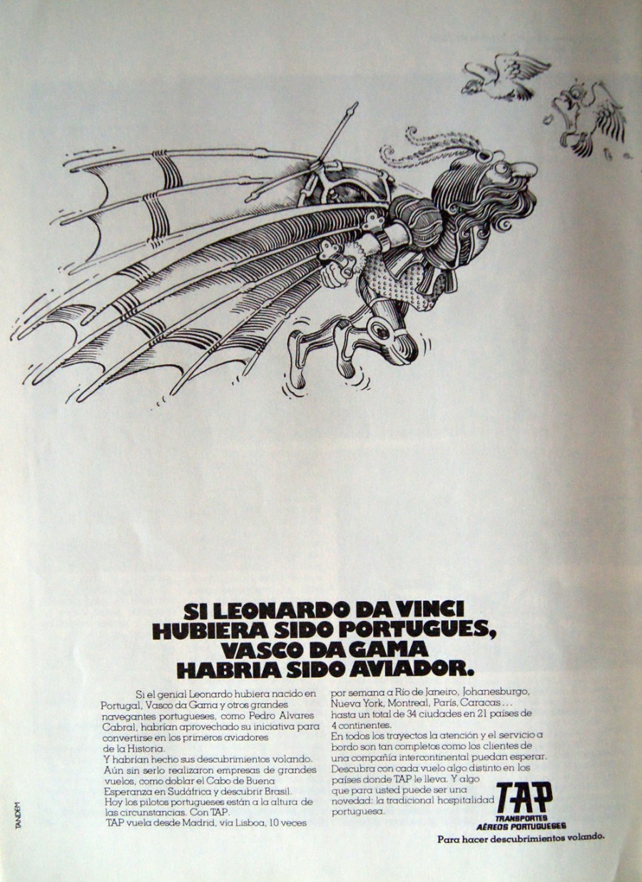 publicidad de TAP de 1980