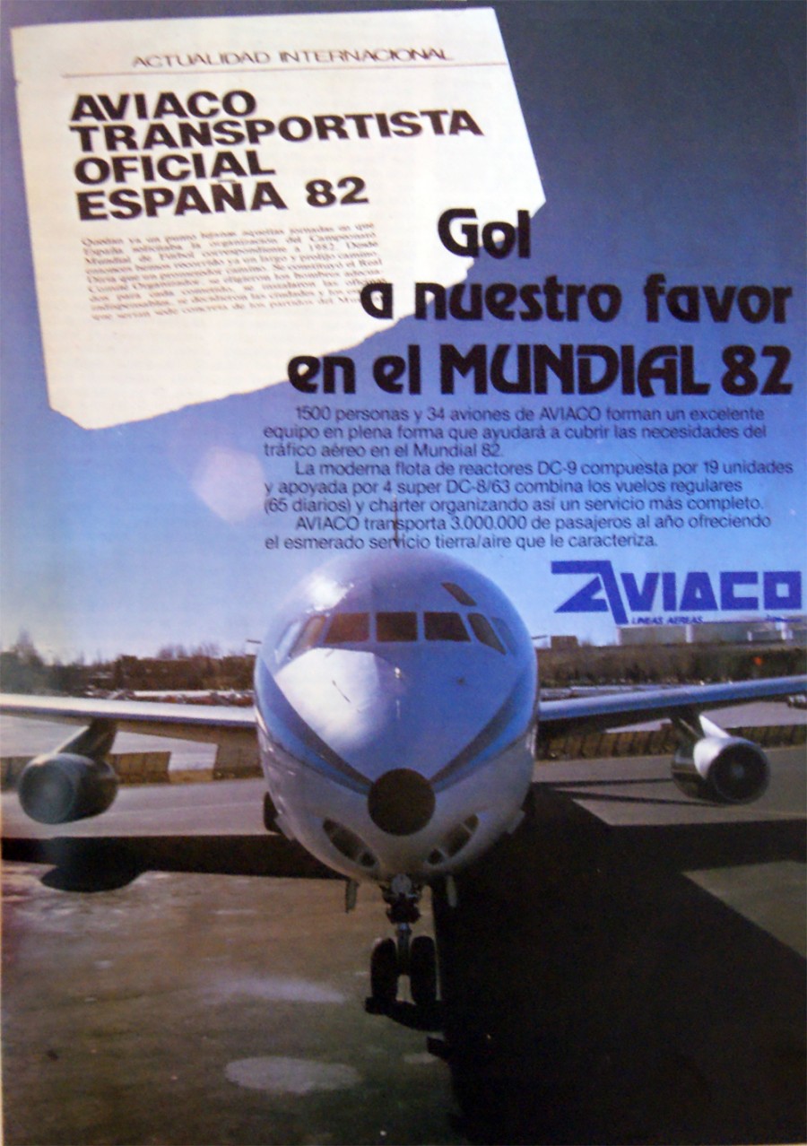 publicidad de AVIACO Mundial 82